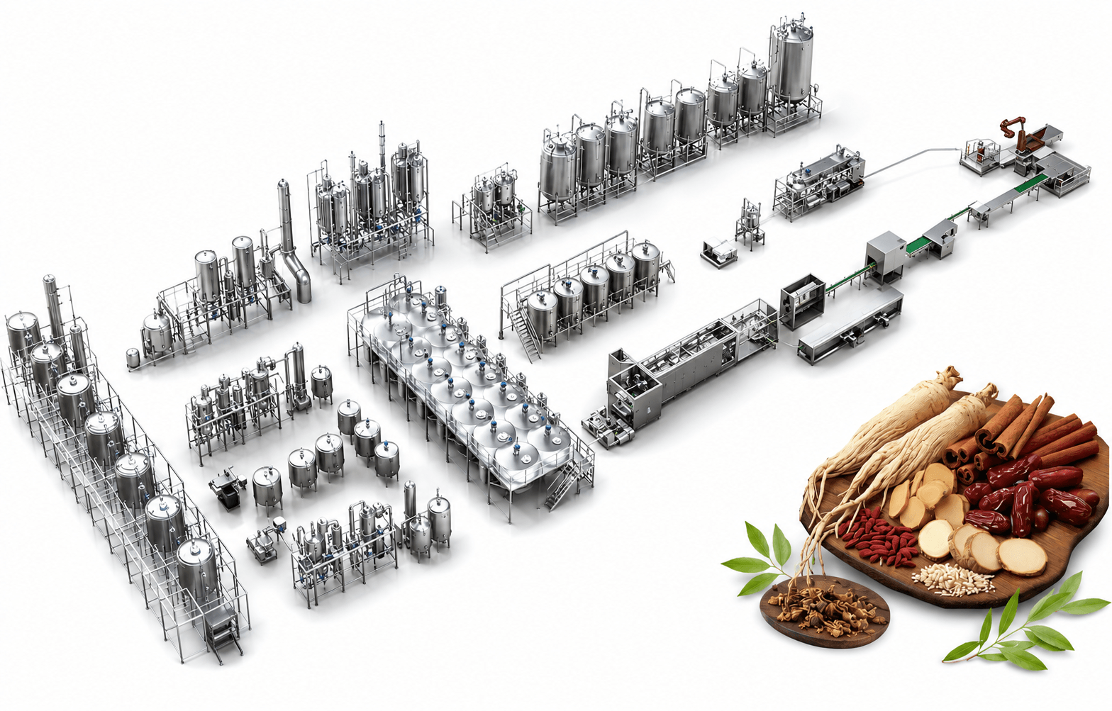 Dây chuyền sản xuất TPBVSK từ dược liệu
