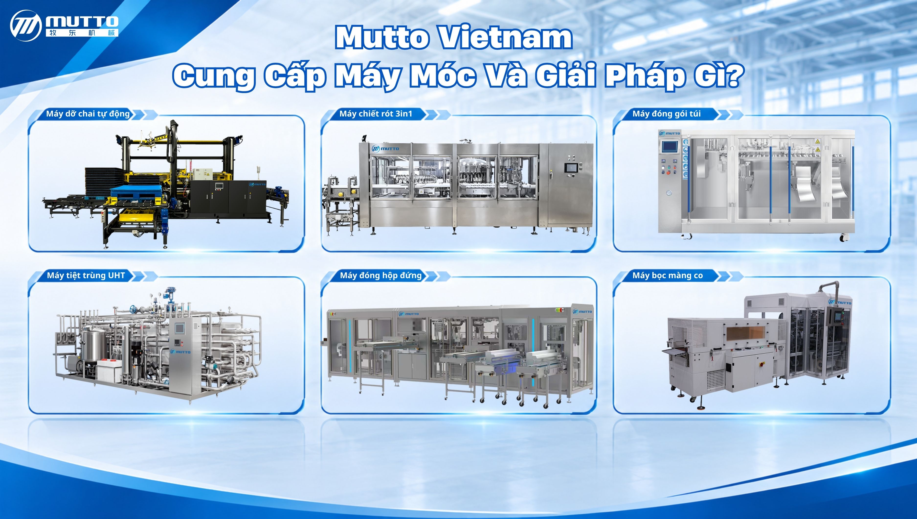 Mutto Vietnam cung cấp những dòng máy móc và giải pháp tự động hóa nào?